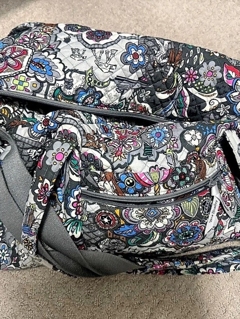 Vera Bradley Star Wars Large Original Duffel in Power The Force Floral Power The